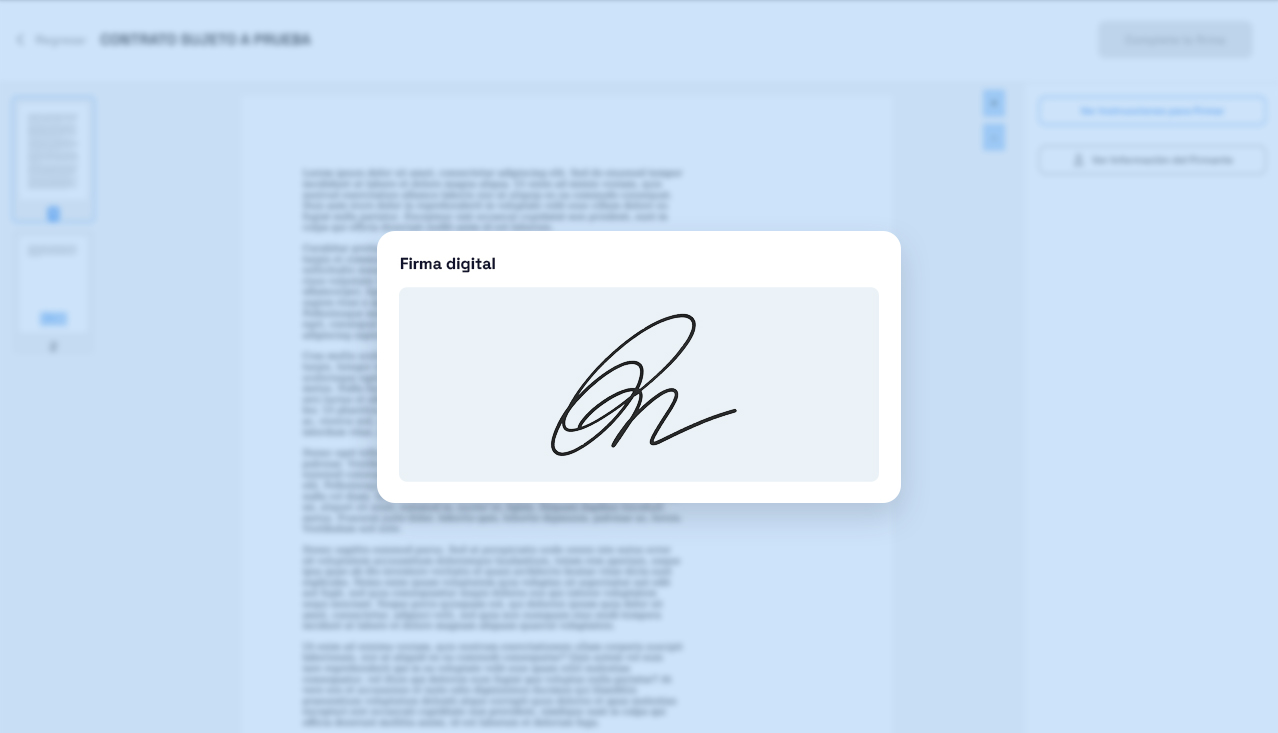 Dashboard firma digital